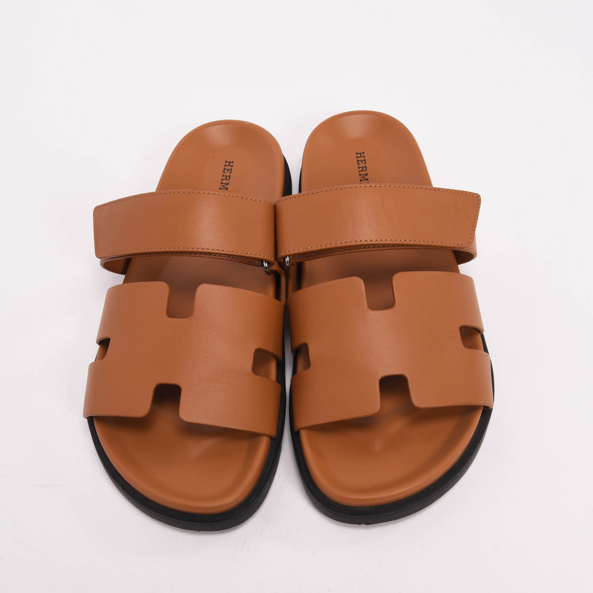 Hermes Naturel Calfskin Chypre Sandals 41