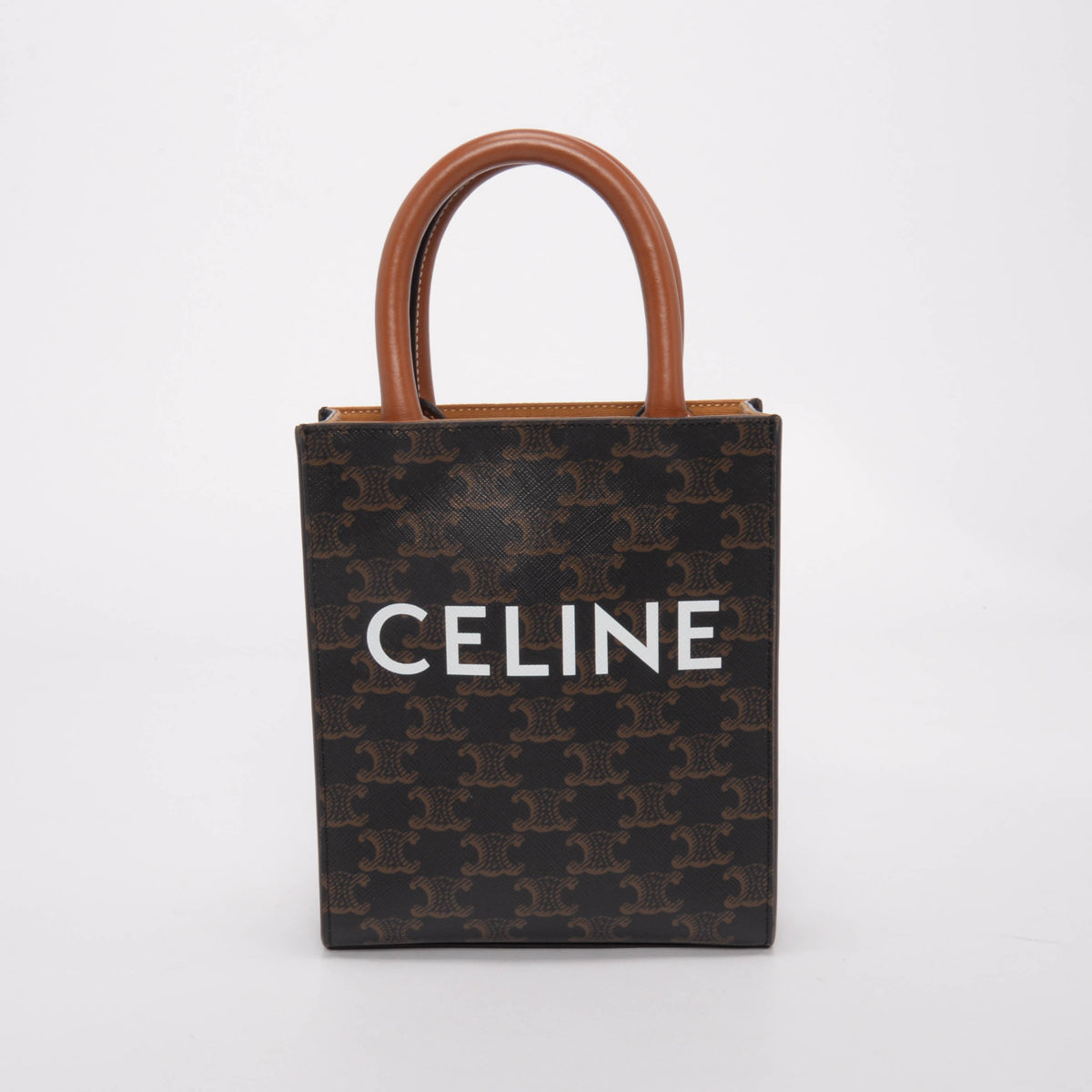 Celine Tan Triomphe Canvas Mini Vertical Cabas Tote