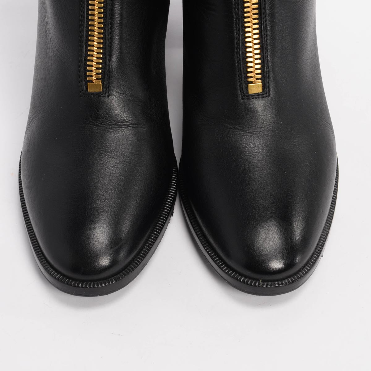 Dior Black Calfskin Effrontee Zip Ankle Boots 39