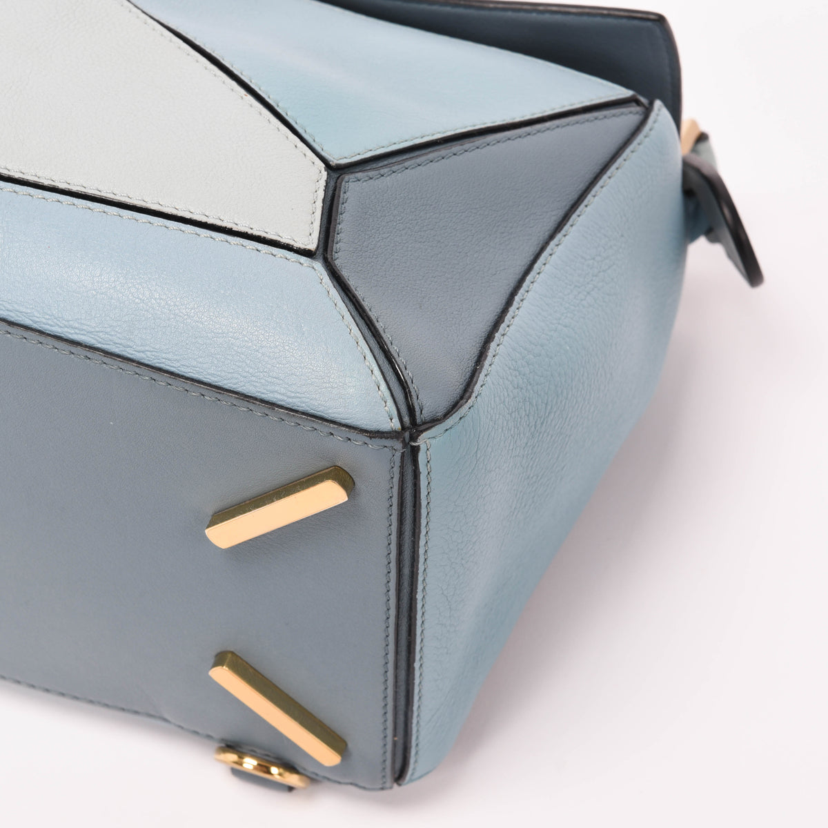 Loewe Blue Tri-Colour Calfskin Medium Puzzle Bag