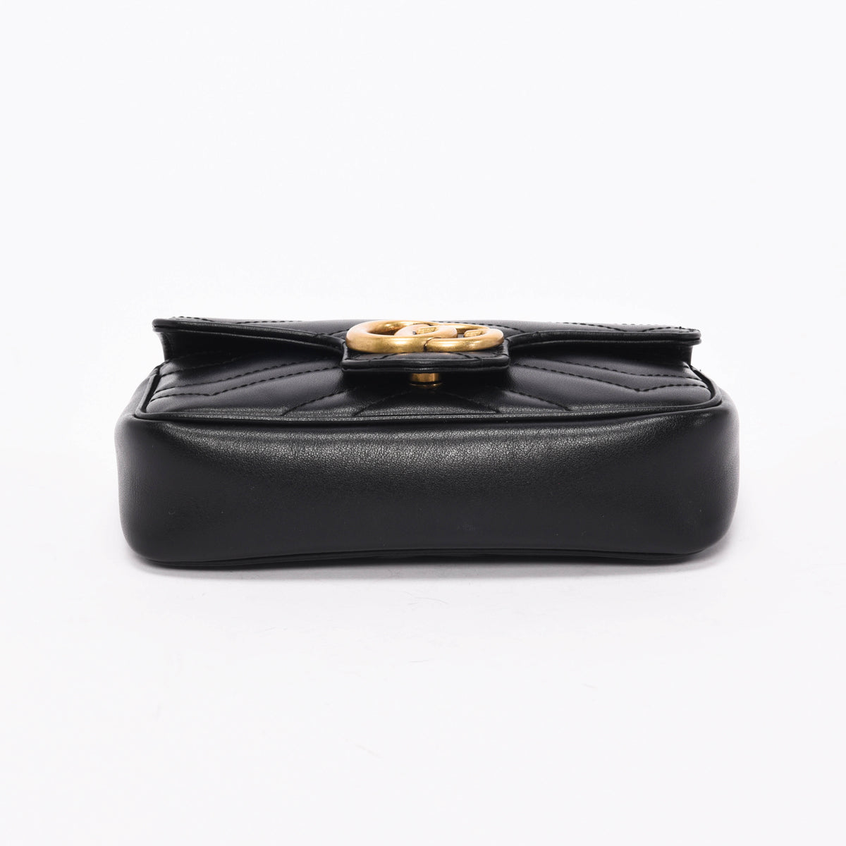 Gucci Black Matelasse GG Marmont Super Mini Bag