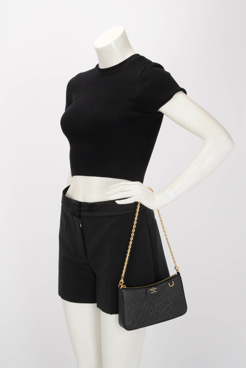 Louis Vuitton Black Monogram Empreinte Easy Pouch on Strap