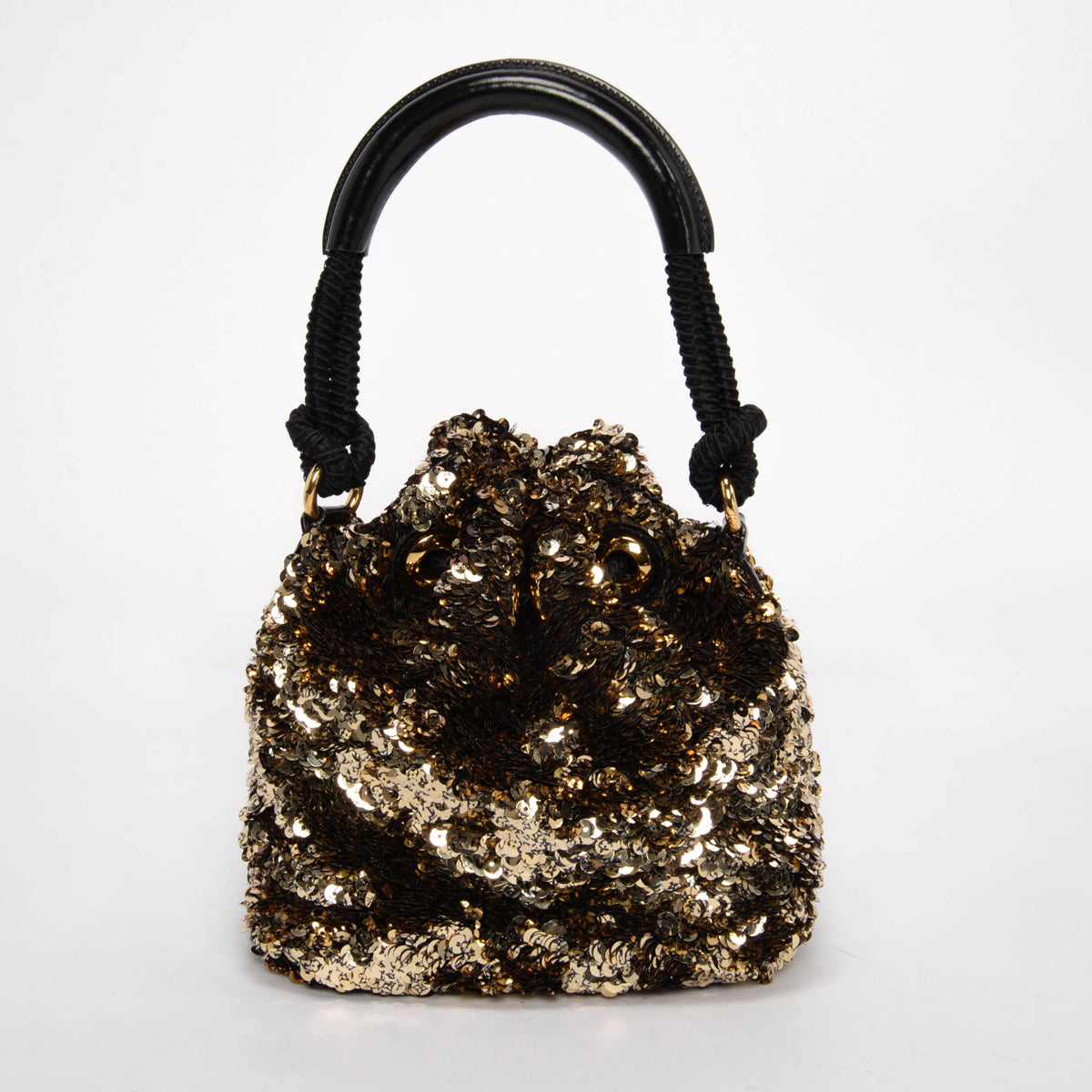 Louis Vuitton Gold Sequin Mini Noe Rococo Bag