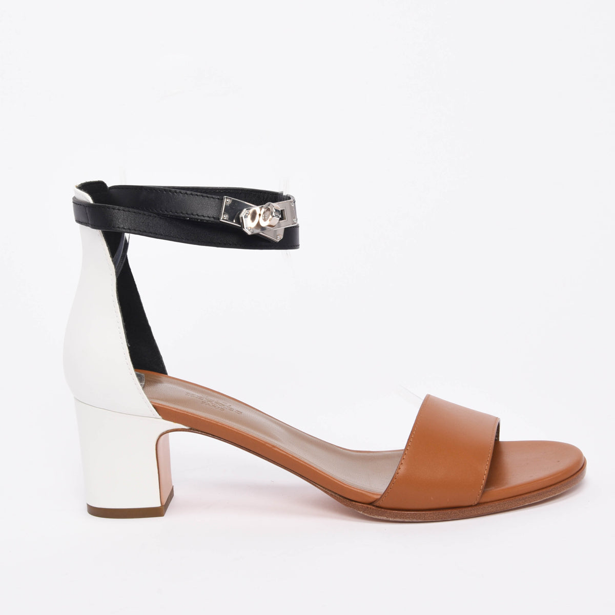 Hermes Tri-Colour Box Calfskin Manege Sandals 40