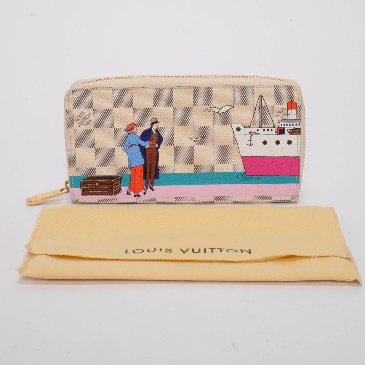 Louis Vuitton Damier Azur Transatlantic Cruises Zippy Wallet