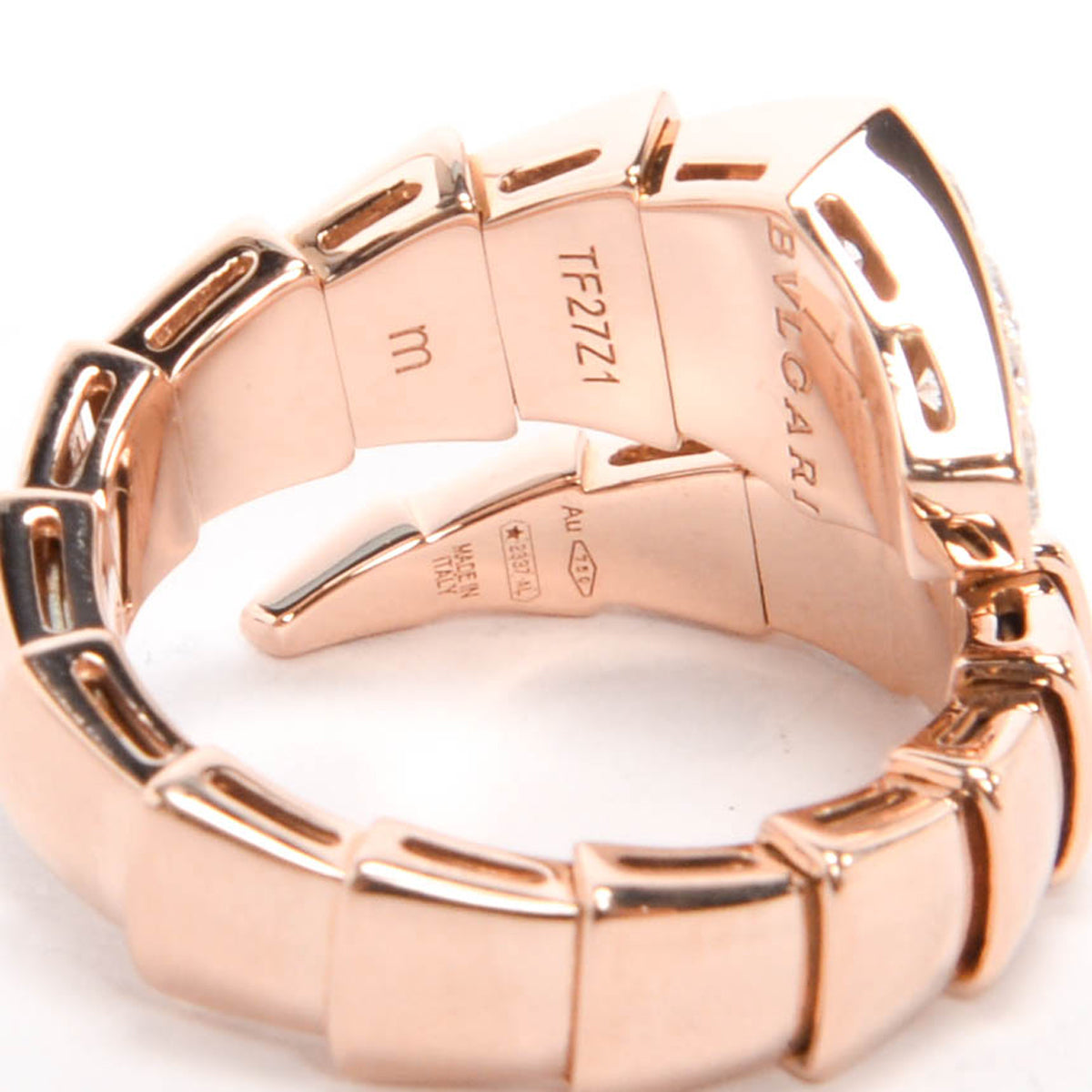 Bulgari 18k Pink Gold Serpenti Viper Ring