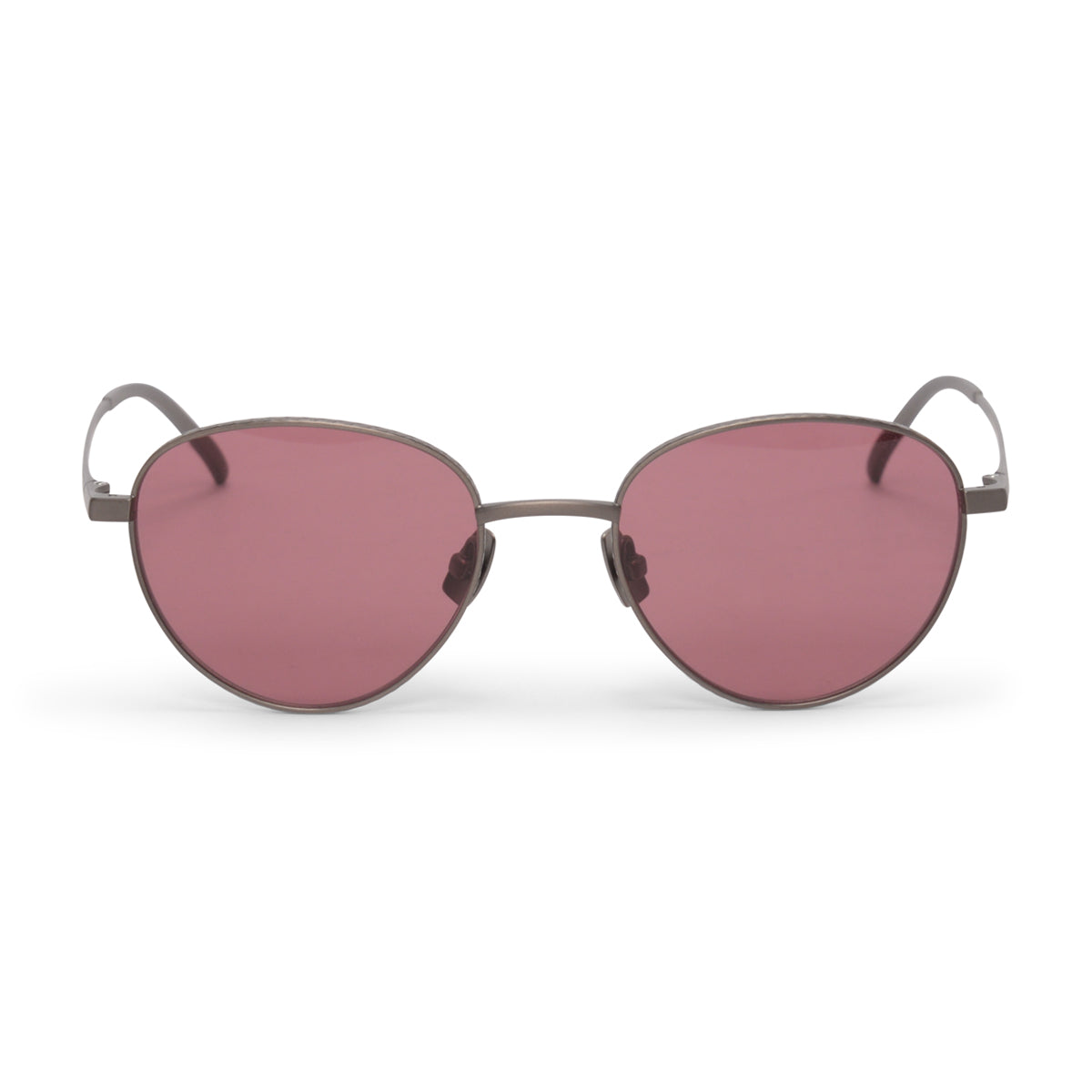 Bottega Veneta Ruthenium Red Intrecciato Panthos Sunglasses