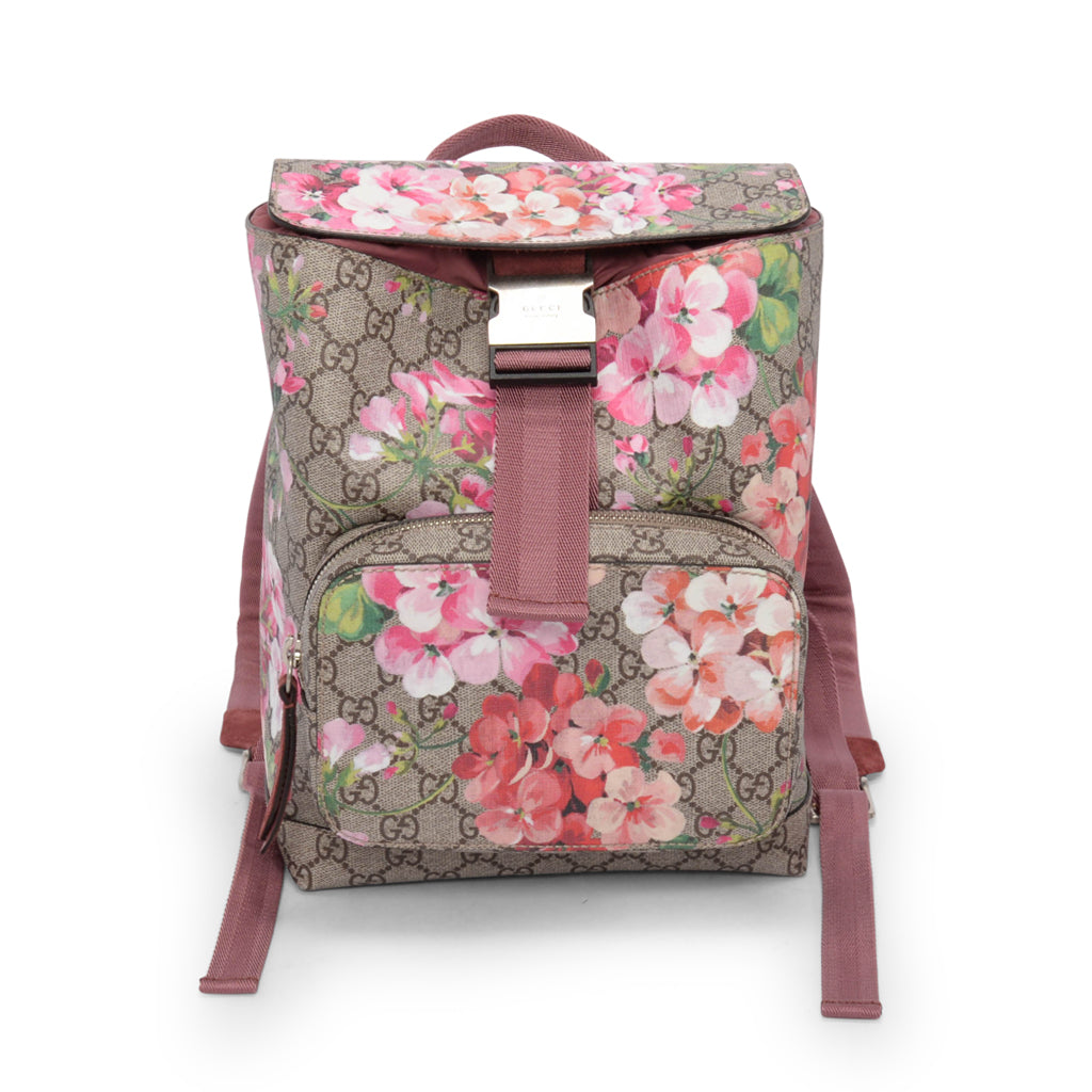 Gucci GG Blooms Canvas Small Buckle Backpack