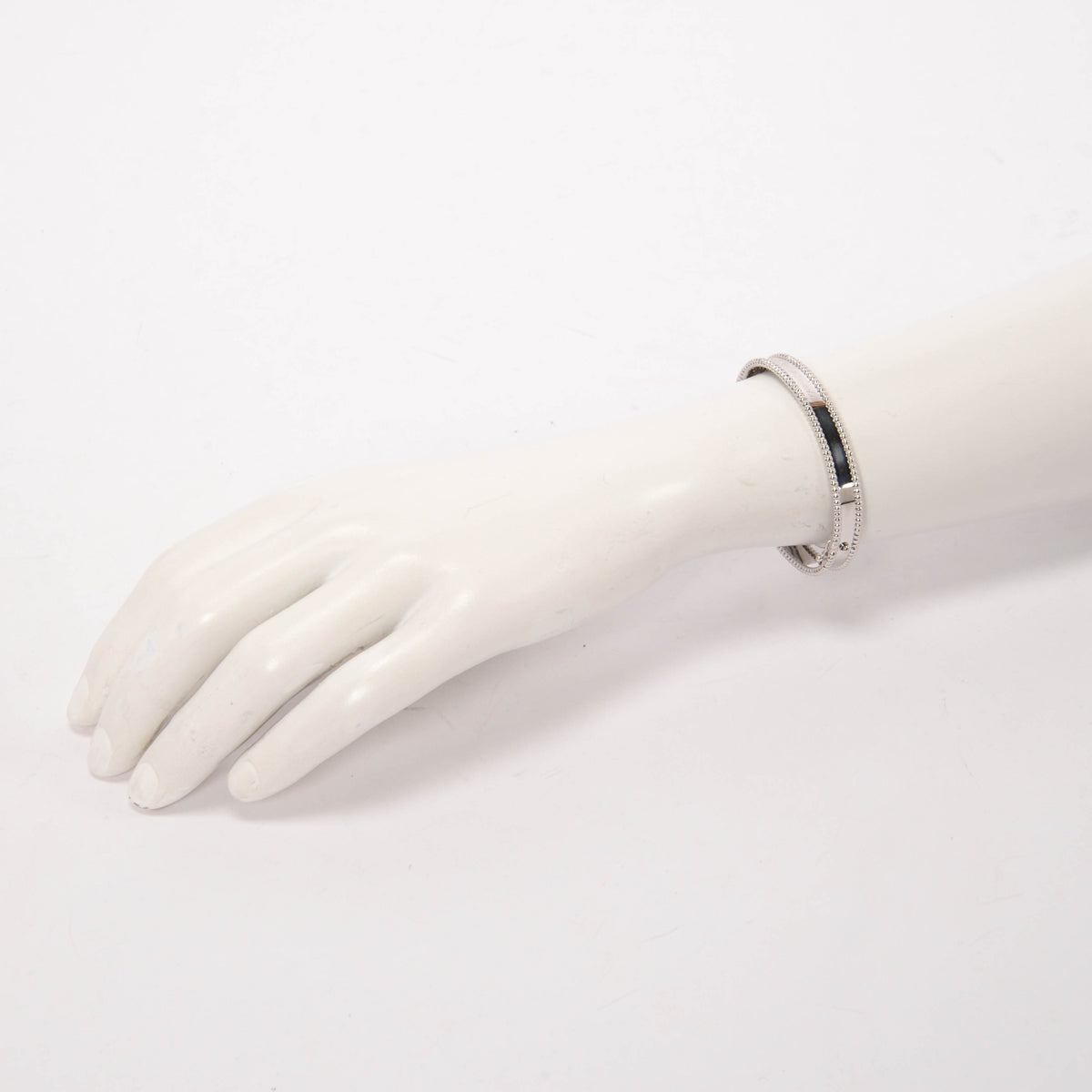 Van Cleef & Arpels 18k White Gold Perlee Signature Bracelet