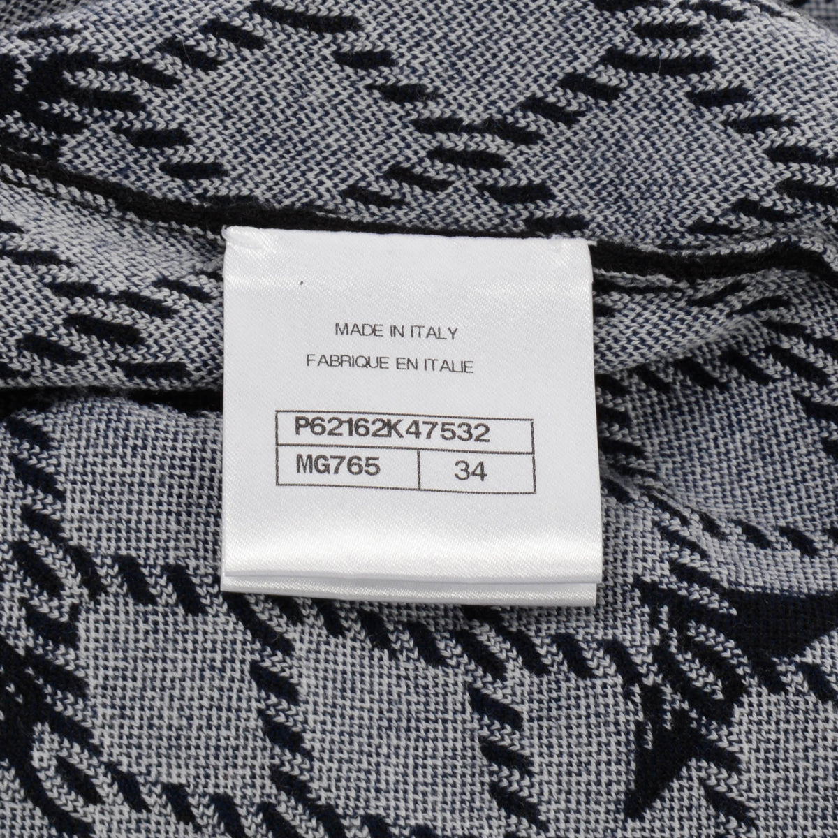 Chanel Navy & Black Quilted Coco Neige Motifs Sweater FR 34