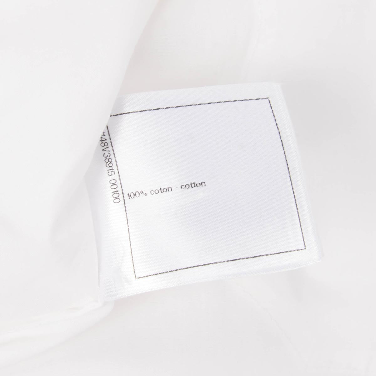 Chanel White Cotton Runway Logo Crop Shirt FR 40