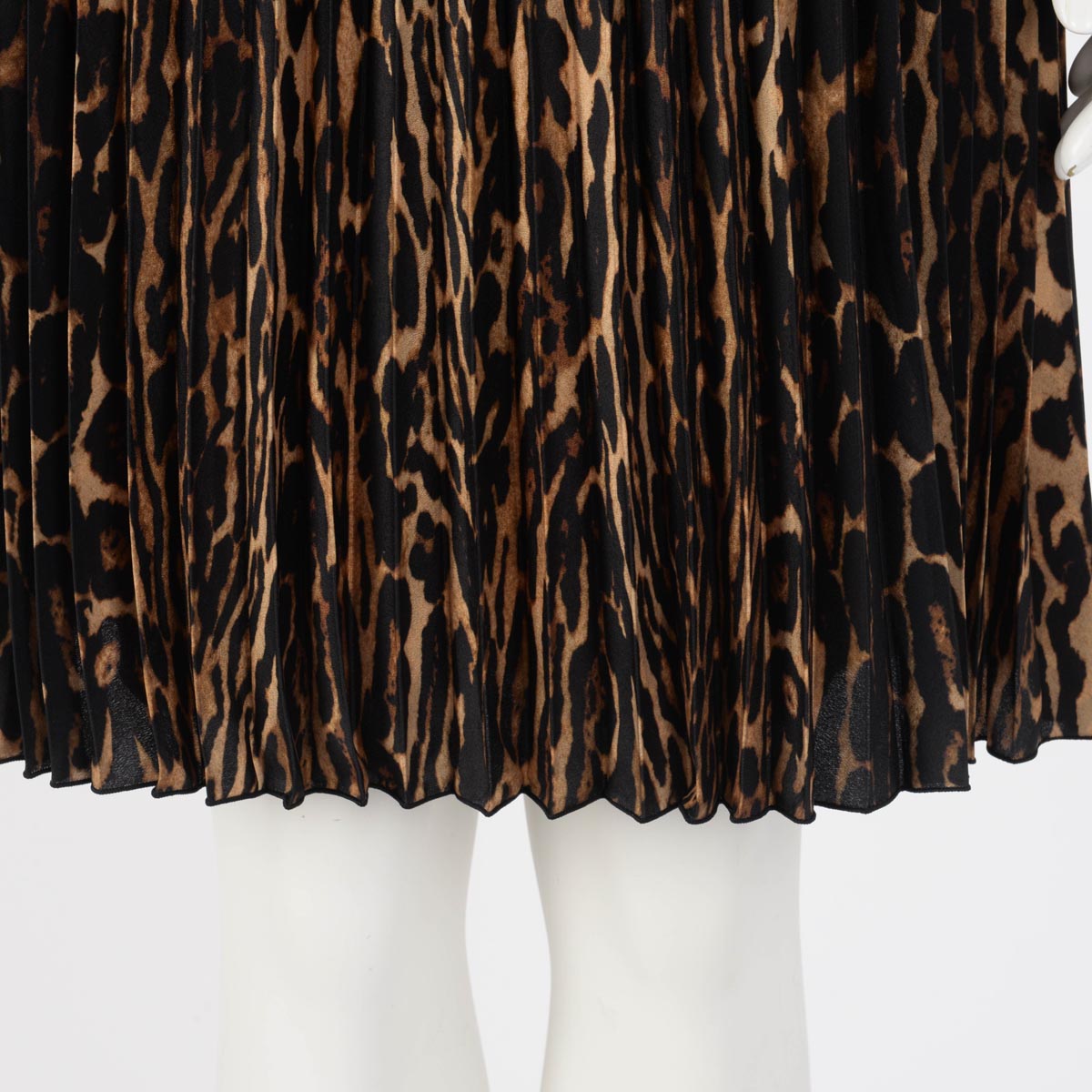 Burberry Brown Animal Print Pleated Skirt UK 6