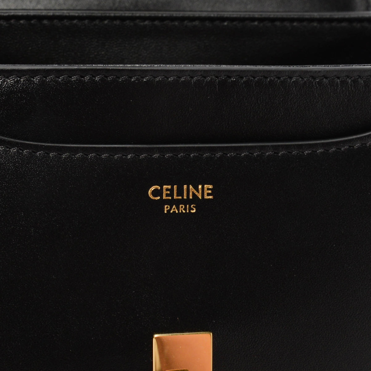 Celine Black Satinated Calfskin Mini 16 Bag