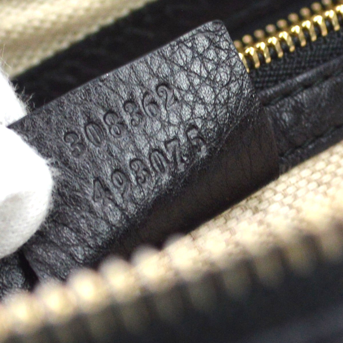 Gucci Black Pebbled Leather Small Soho Top Handle Bag