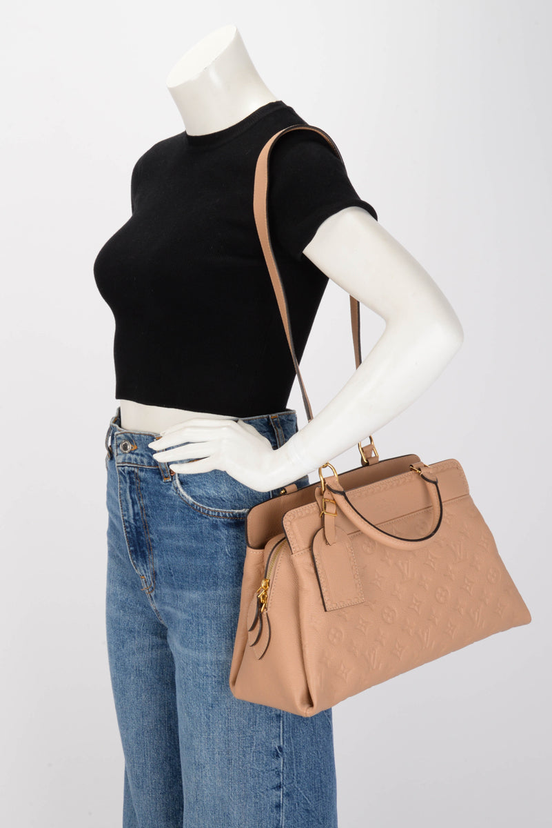 Louis Vuitton Dark Beige Monogram Empreinte Vosges MM Bag