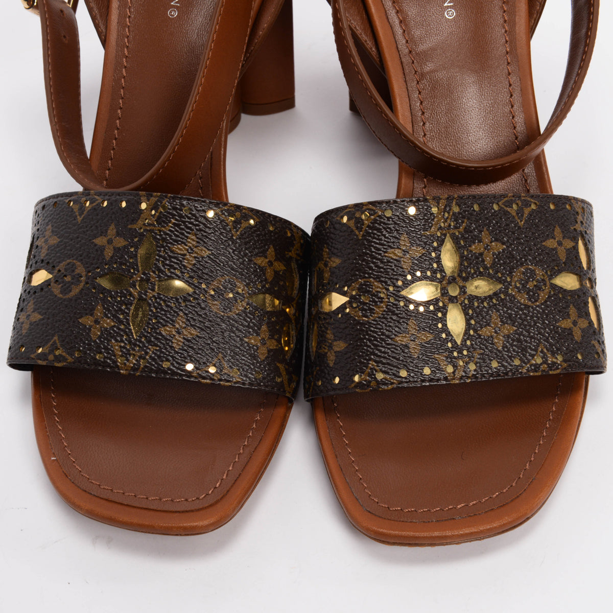 Louis Vuitton Tan Monogram Silhouette Sandals 41