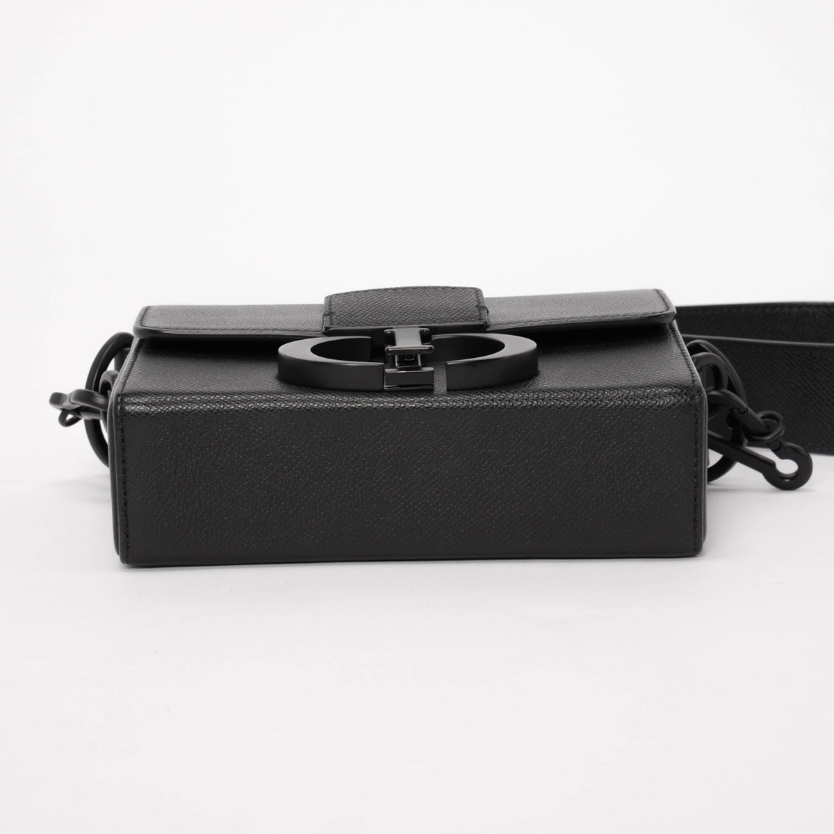 Dior Black Ultramatte Grained Calfskin 30 Montaigne Box Bag