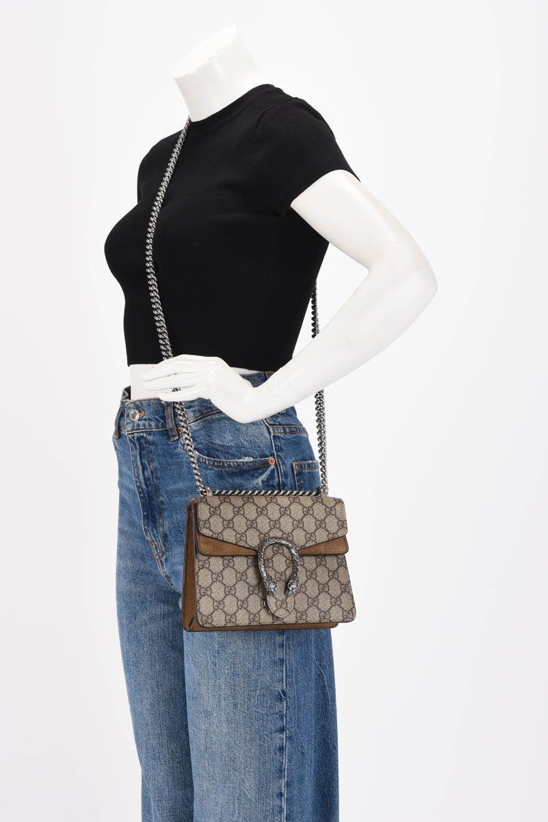 Gucci Beige GG Supreme Mini Dionysus Bag