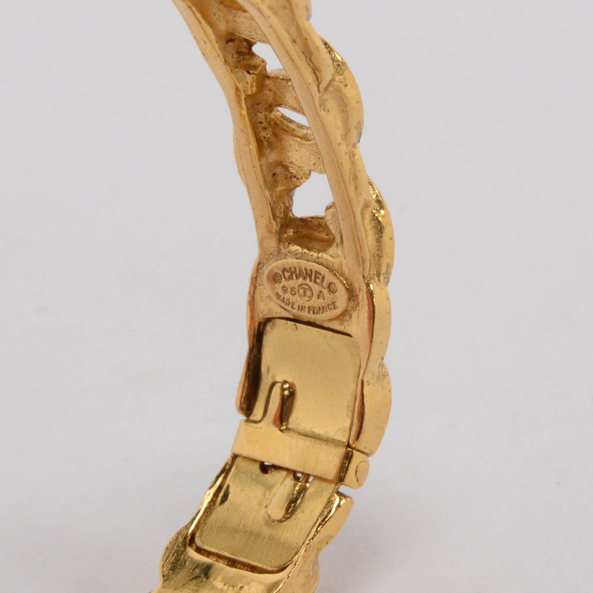 Chanel Vintage Gold Plated CC Bracelet