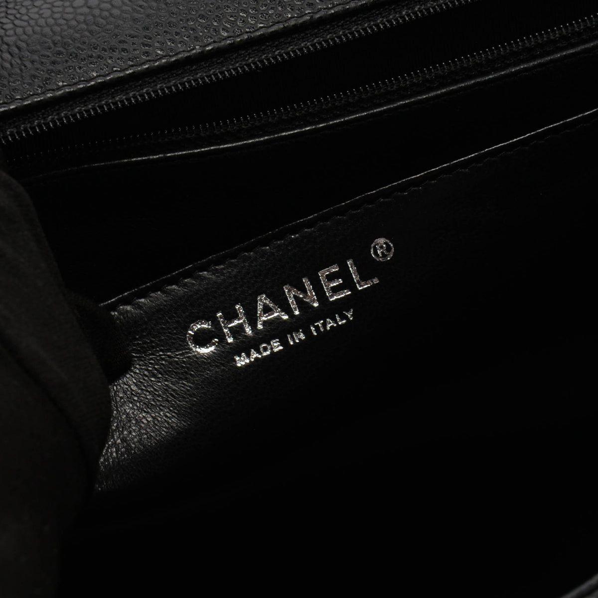 Chanel Black Quilted Caviar Jumbo Single Flap Bag