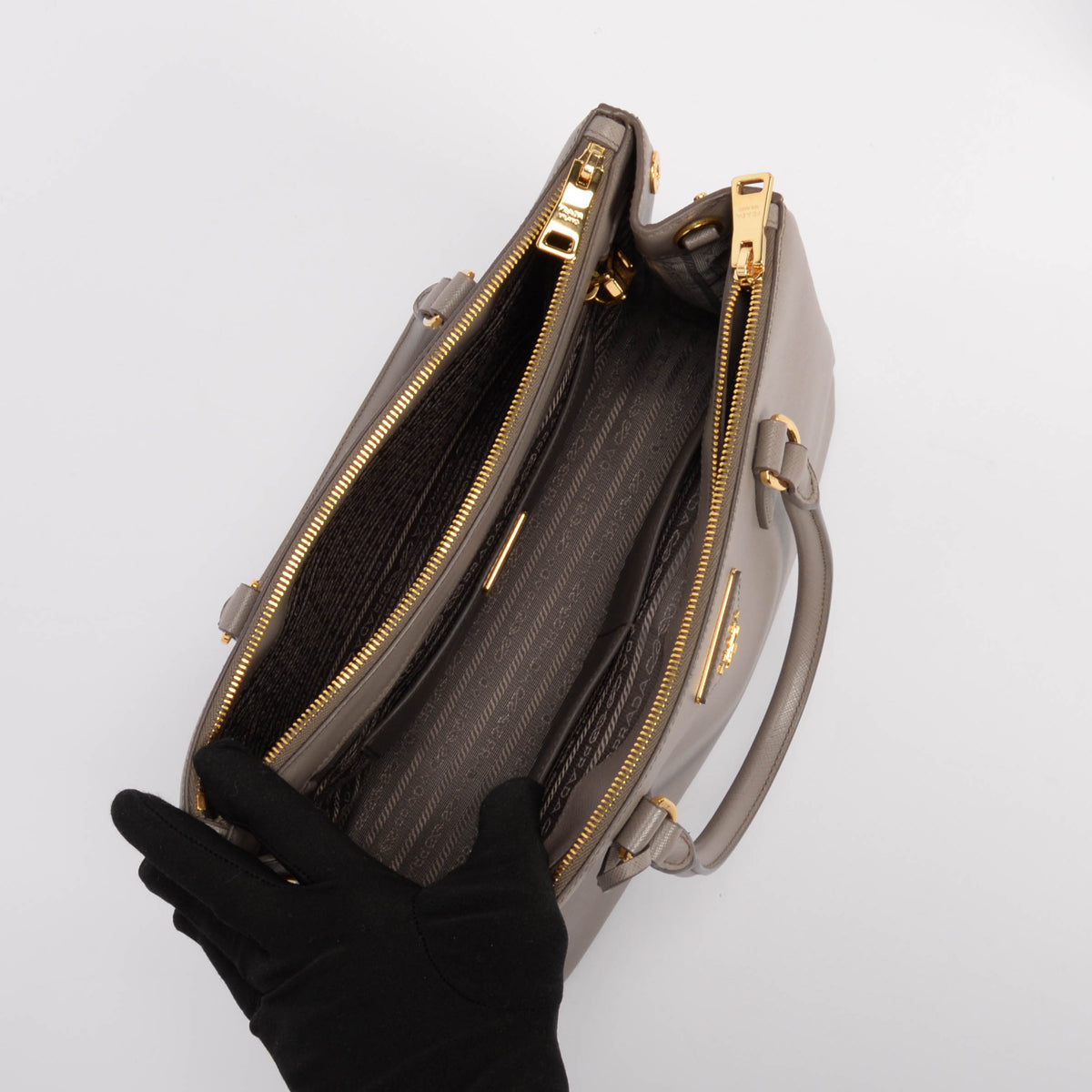 Prada Argilla Saffiano Lux Large Galleria Tote