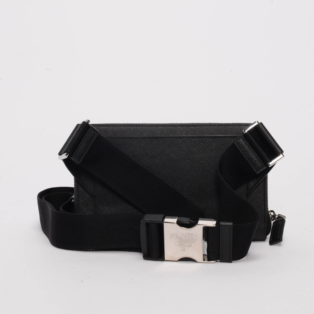 Prada Black Saffiano Belt Bag