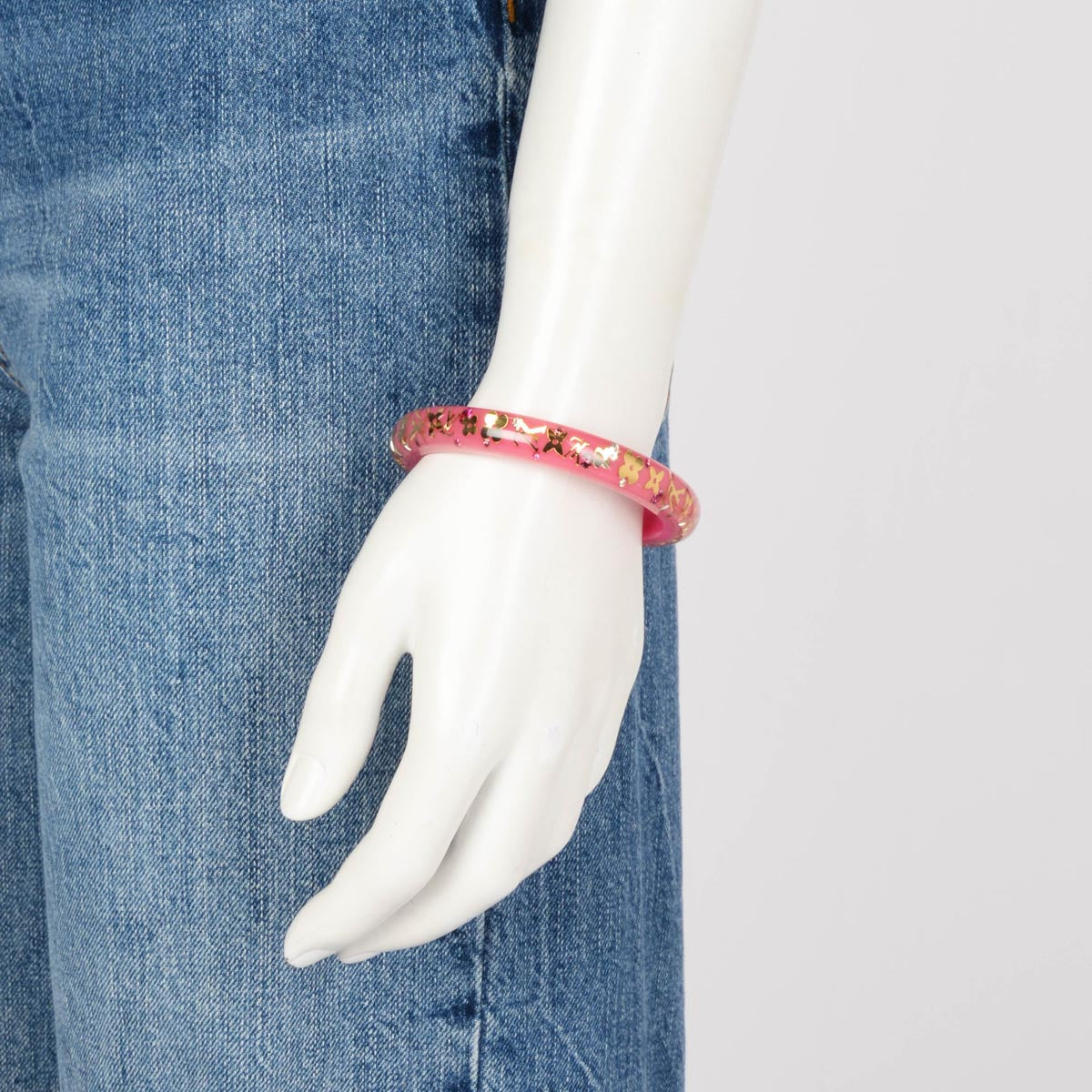 Louis Vuitton Pink Resin Monogram Inclusion Bangle