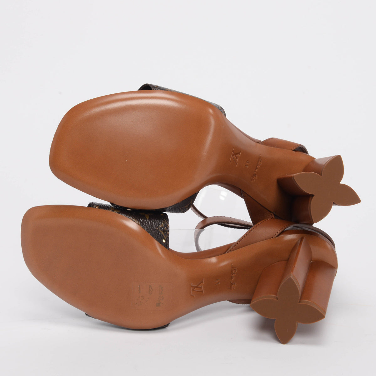 Louis Vuitton Tan Monogram Silhouette Sandals 41