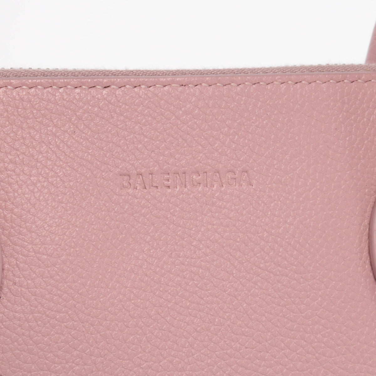 Balenciaga Pale Pink Grained Calfskin Small Ville Bag