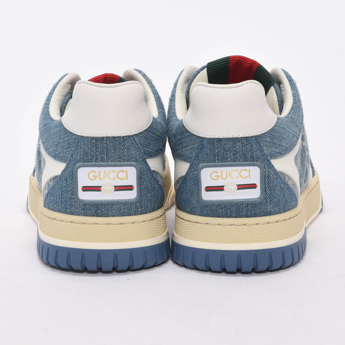 Gucci Blue Denim GG Re-Web Sneakers 37.5