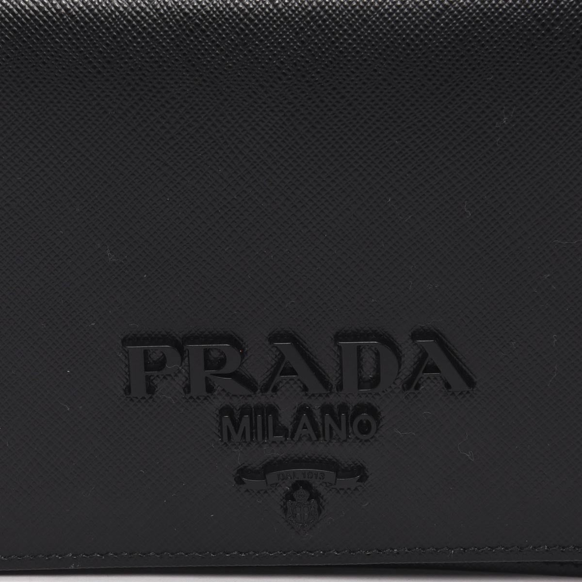 Prada Black Saffiano Lux Monochrome Chain Mini Bag