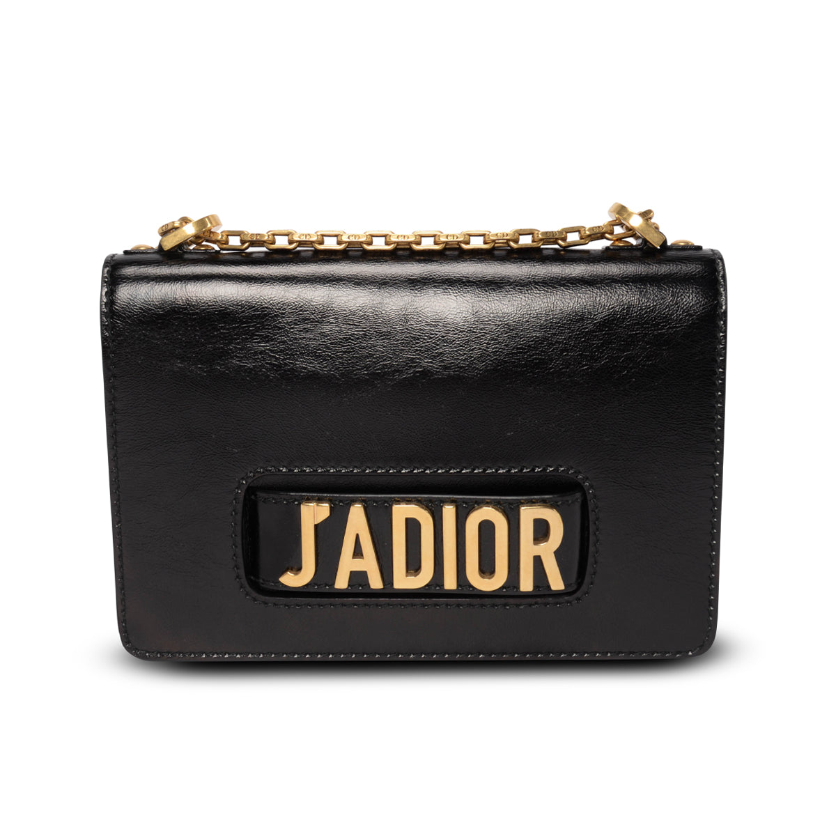 Dior Black Patent Leather Medium J'Adior Chain Flap Bag