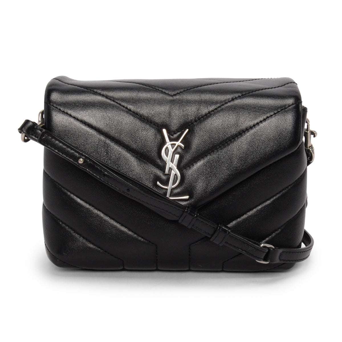 Saint Laurent Black Quilted Calfskin Toy Loulou Mini Bag