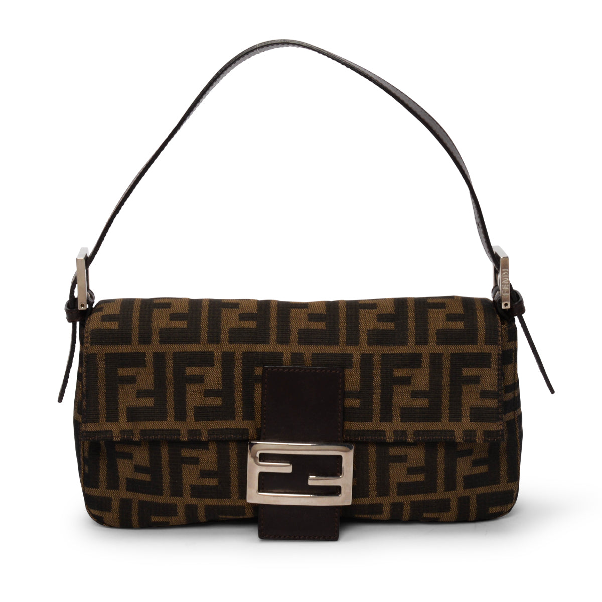 Fendi Tobacco Zucca Canvas Baguette Bag