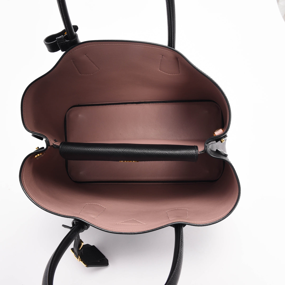 Prada Black Saffiano Medium Double Bag