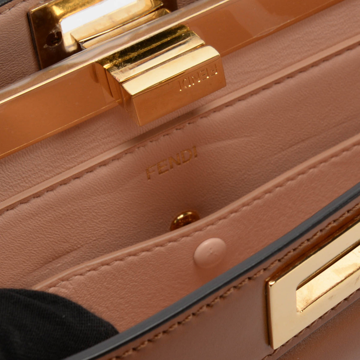 Fendi Brandy Shiny Nappa Peekaboo ISeeU East-West Bag