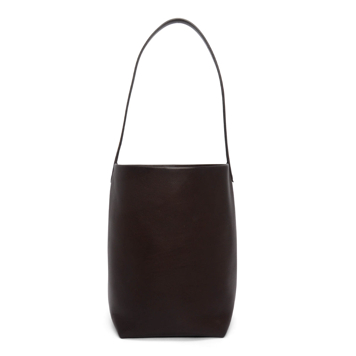The Row Chestnut Saddle Leather Medium NS Park Tote
