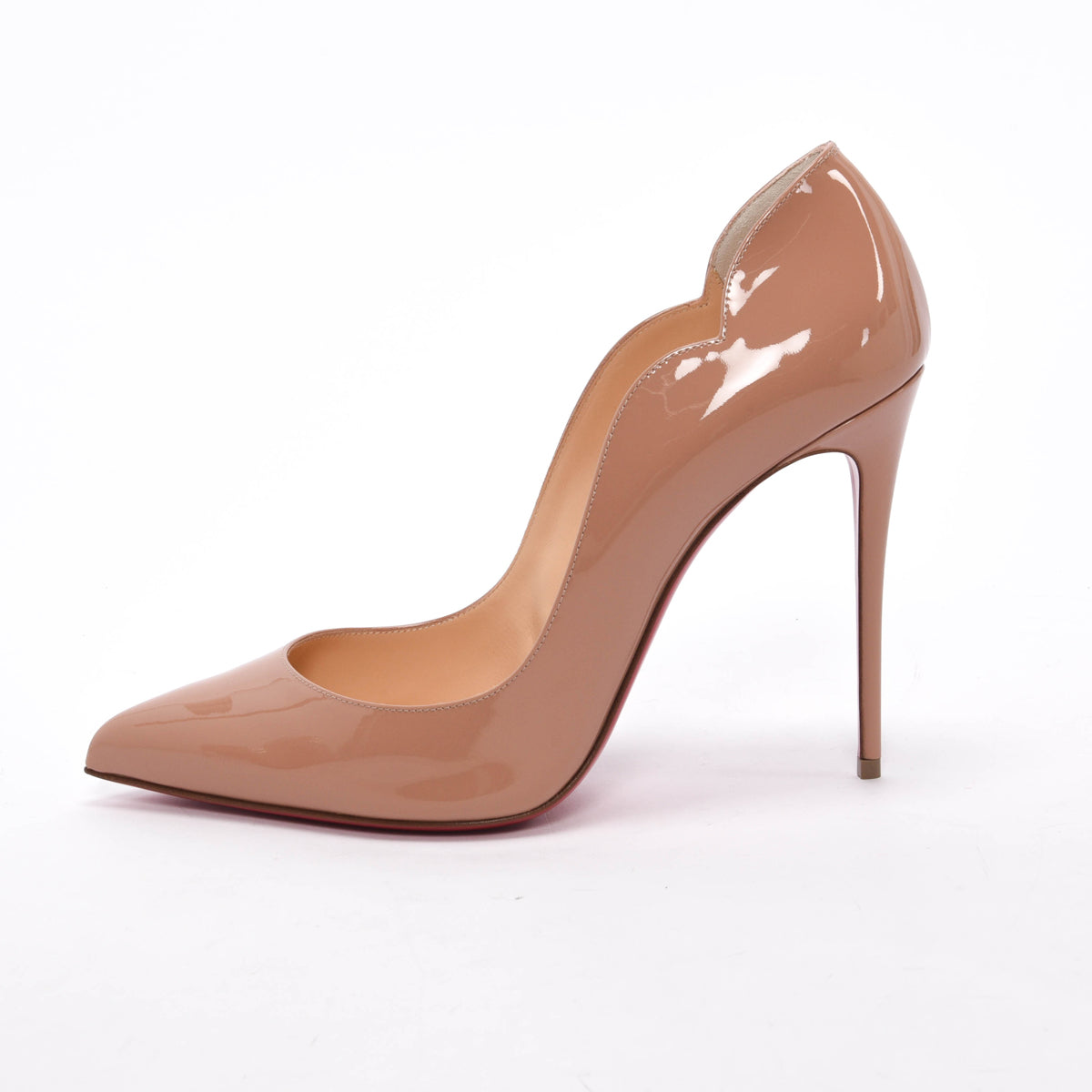 Christian Louboutin Nude Patent Hot Chick Pumps 40.5