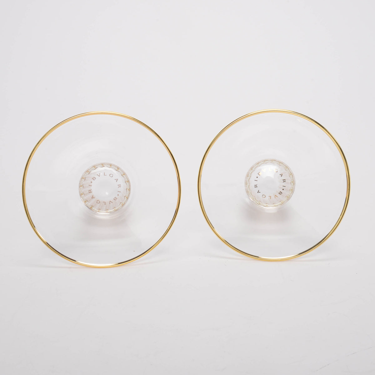 Bulgari Glass Candle Holder Set