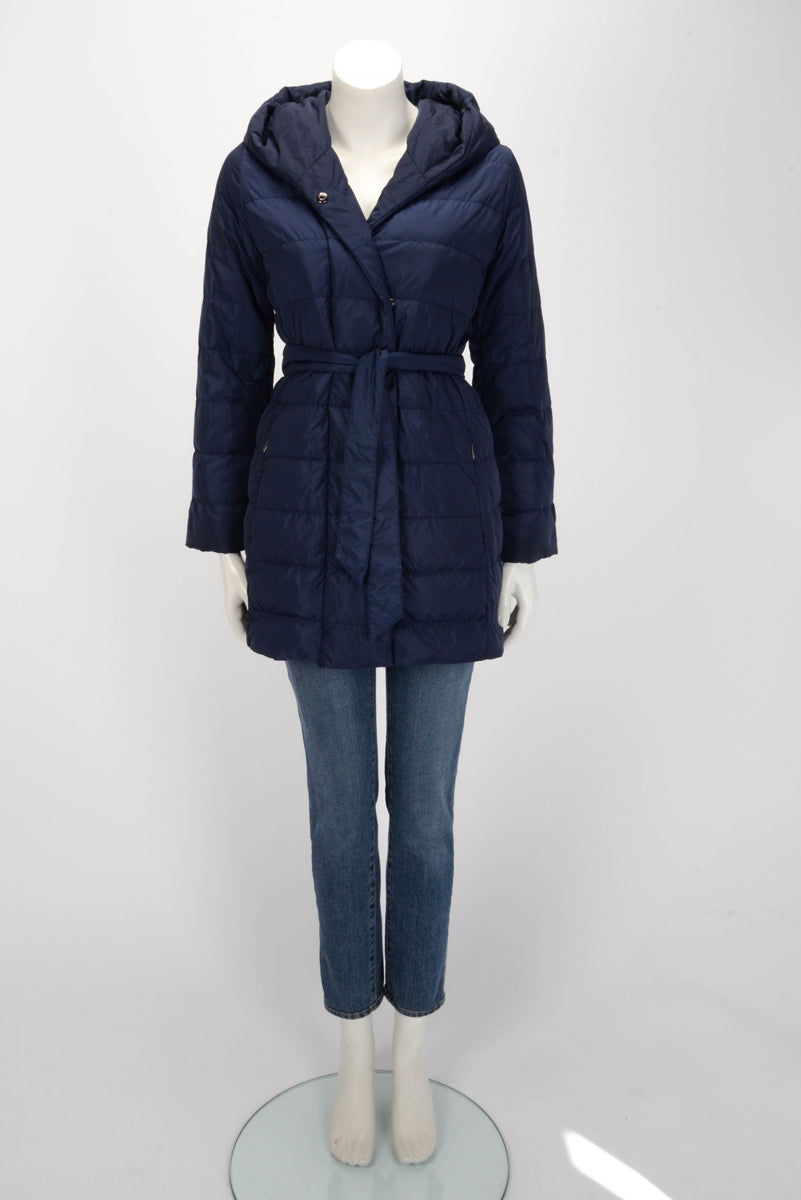 Max Mara Weekend Navy Quilted Nylon Urban Puffer Coat IT 38