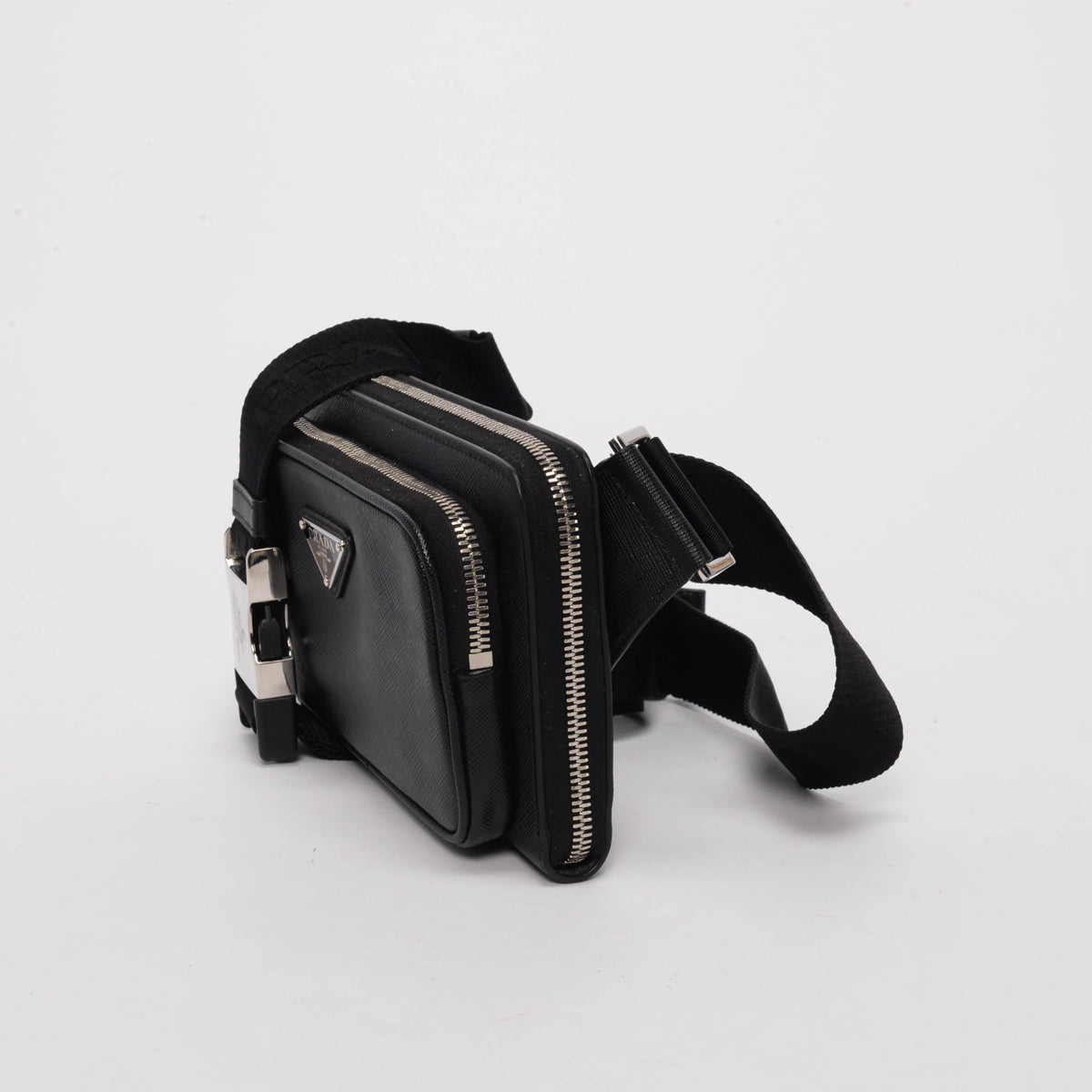 Prada Black Saffiano Belt Bag