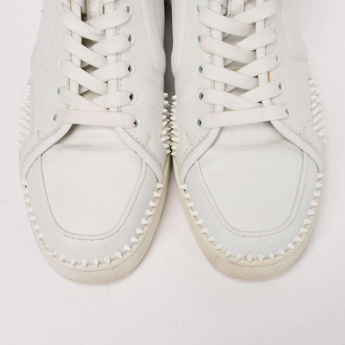 Christian Louboutin White Calfskin Sporty Dude Sneakers 41