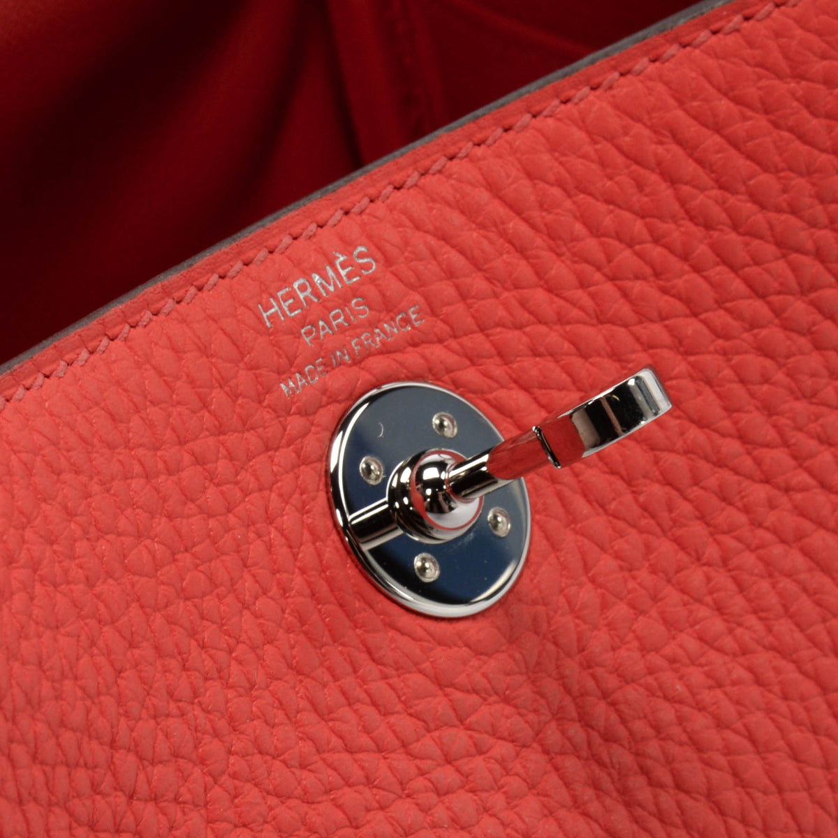 Hermes Rose Texas Clemence Mini Lindy 20