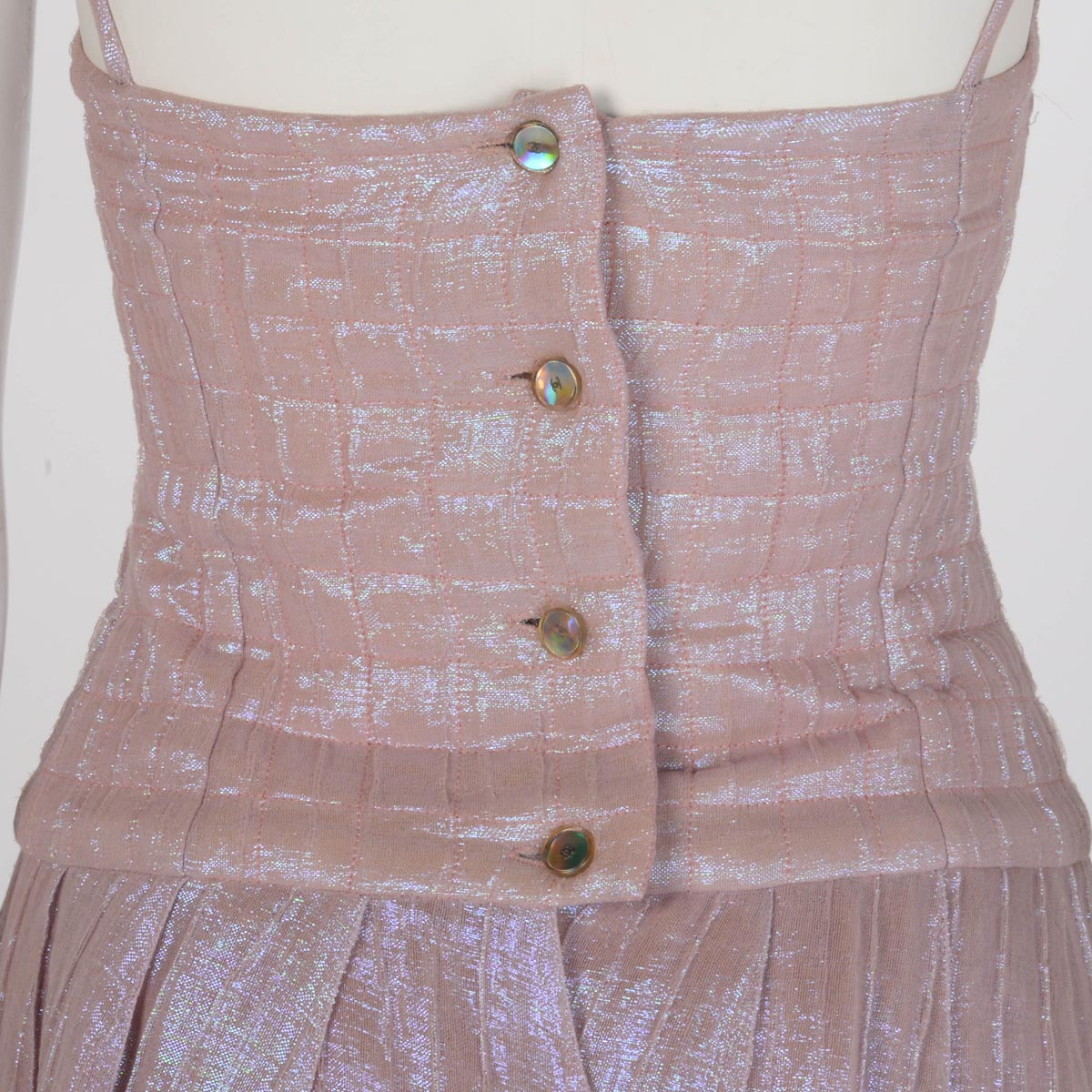 Chanel Pink Iridescent Petal Skirt Dress