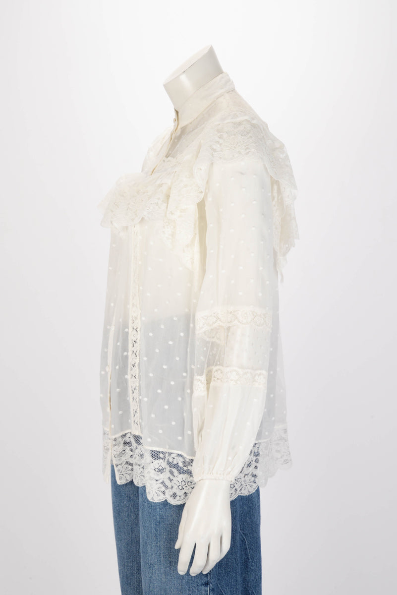 Zimmermann Pearl Moncur Lace Yoke Blouse 1