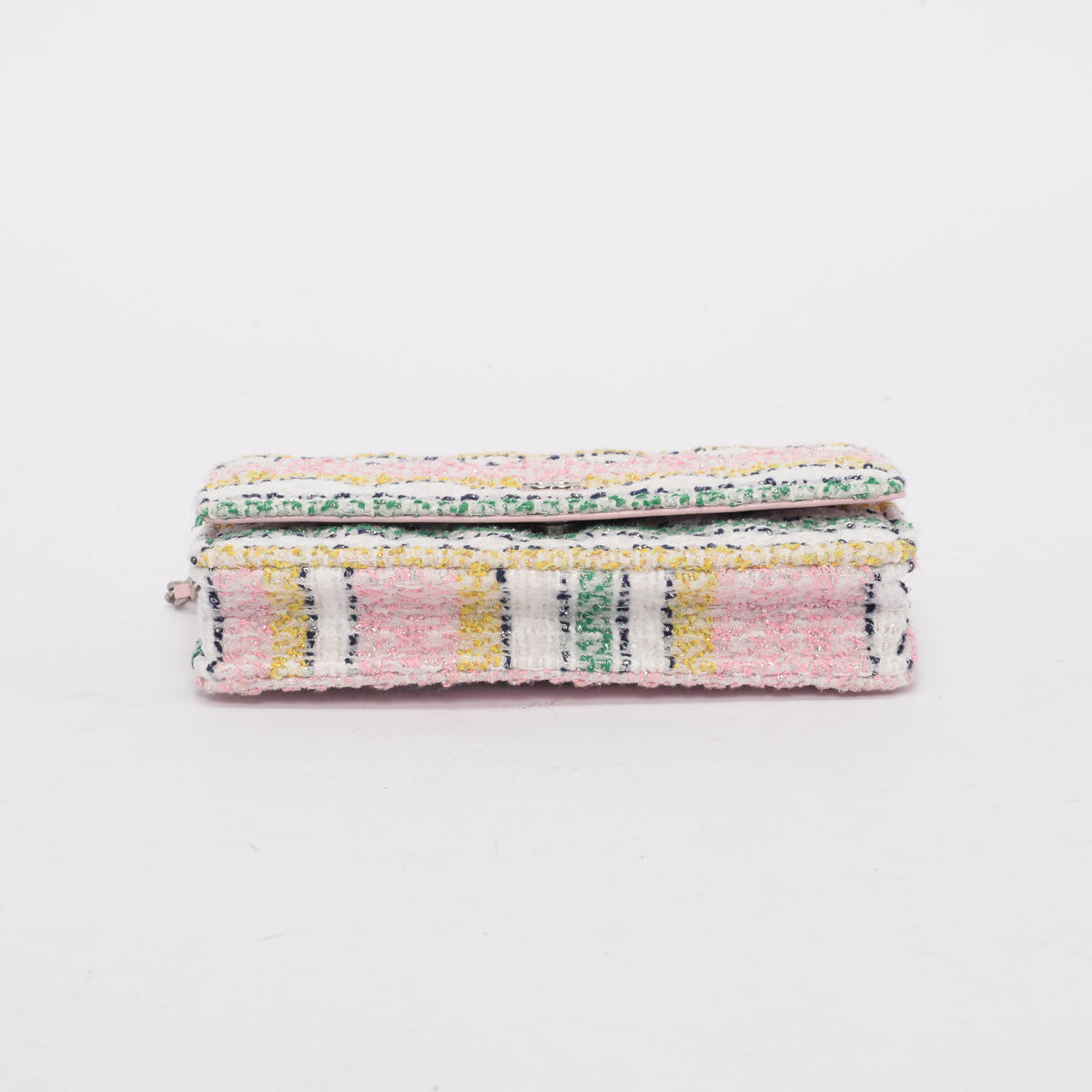 Chanel Pastel Quilted Tweed Classic Wallet On Chain Mini Bag
