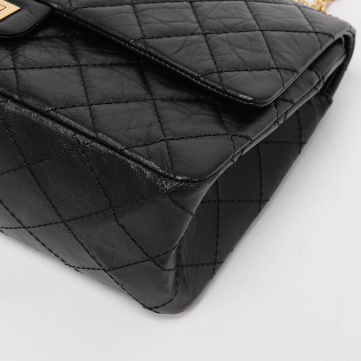 Chanel Black Aged Calfskin 2.55 Reissue 226 Flap Bag