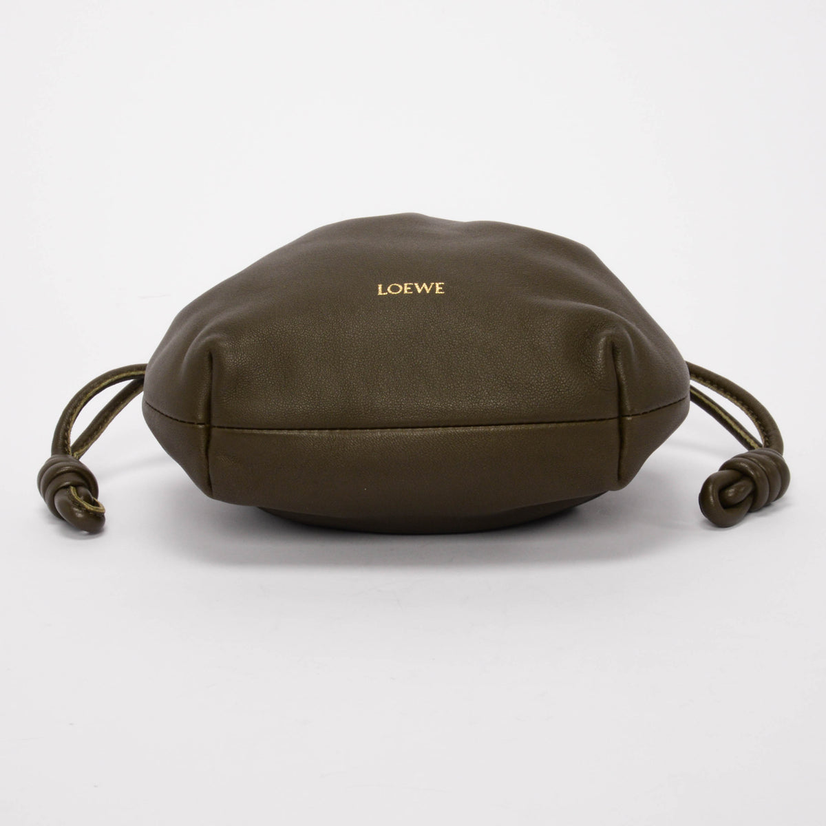 Loewe Khaki Lambskin Flamenco Purse