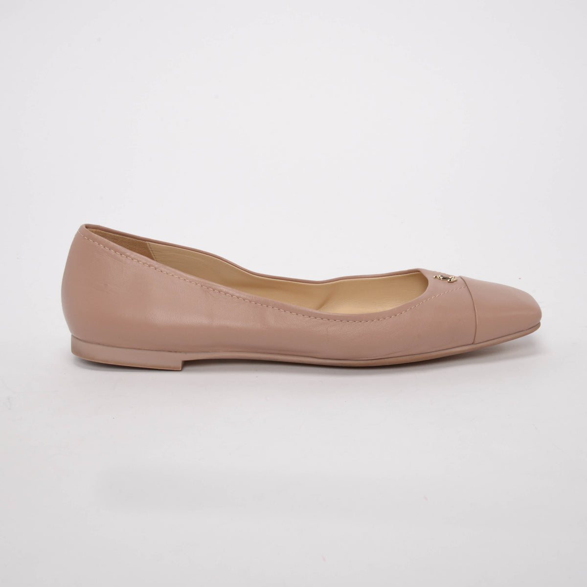 Jimmy Choo Dusty Pink Nappa Gisela Ballet Flats 40