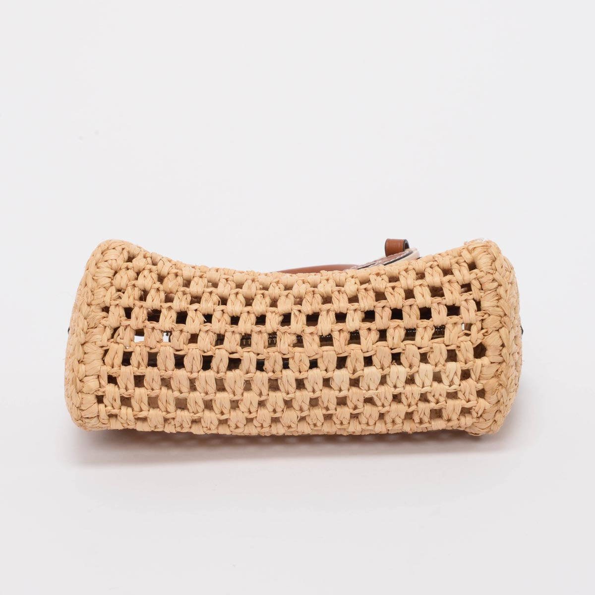Louis Vuitton Tan Leather & Raffia Nano Speedy